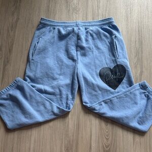 Y2K PINK Victoria's Secret Light Blue Joggers with Heart